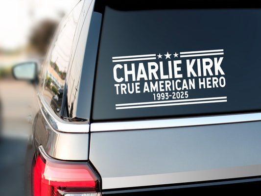 Charlie Kirk Decal, Sticker, America Patriot Stickers, USA, True Patriot