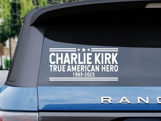 Charlie Kirk Decal, Sticker, America Patriot Stickers, USA, True Patriot