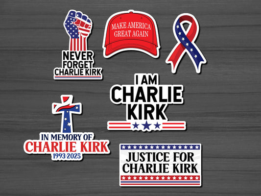 Charlie Kirk Freedom Sticker, I Am Charlie, America Patriot Stickers, USA, True Patriot