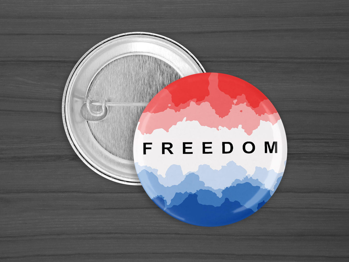 Freedom Charlie Kirk Pinback Button – Political Pin, Conservative Lapel Badge, 1.25" or 2.25"